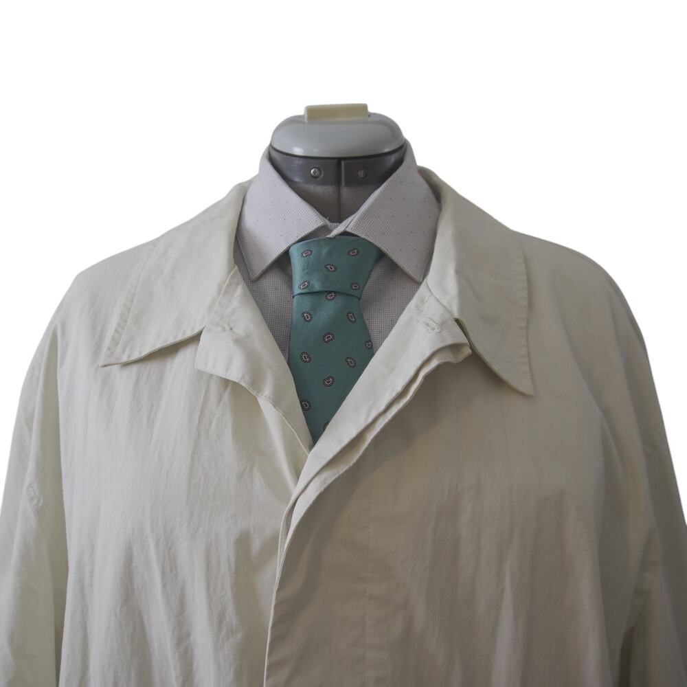 Vintage Lands’ End Men’s XL Ivory Cotton Safari Field Car Coat - Picture 5 of 14